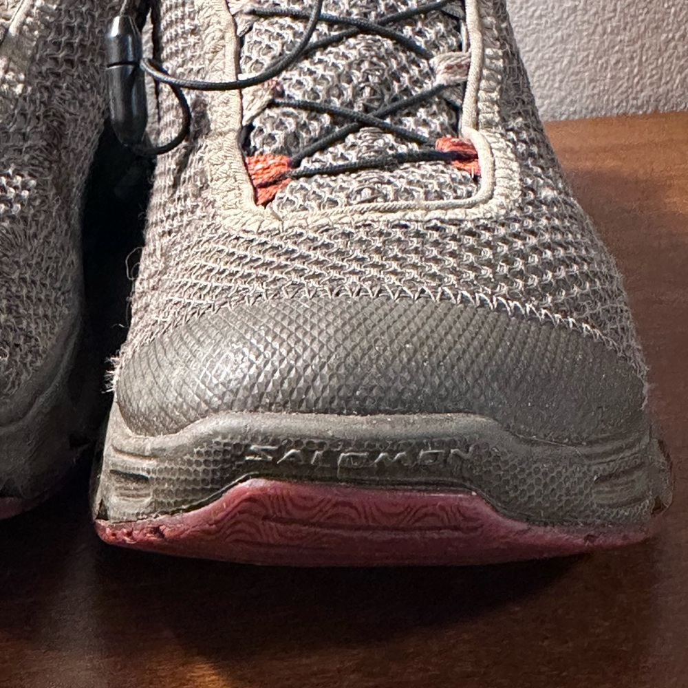Salomon Brown and Red Outdoor Shoes - Picture 8 of 9